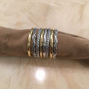 8- Sterling Silver stack rings.  Size 11.